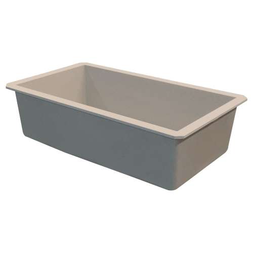 Samuel Müeller SMRUSS3118-16 Renton 32-in x 19-in x 10-in Super Single Bowl Undermount silQgranite Kitchen Sink, Cafe Latte