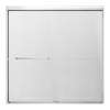 SMSBP606008F-BS Stratus 60-in x 60-in Bypass Shower Door With 5/16-in Full Frost Glass And Round Tube Handles, Brushed Stainless