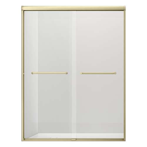 SMSBP607808C-CB Stratus 60-in x 78-in Bypass Shower Door With 5/16-in Clear Glass And Round Tube Handles, Champagne Bronze