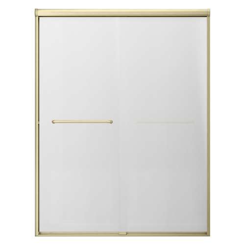 SMSBP607808F-CB Stratus 60-in x 78-in Bypass Shower Door With 5/16-in Full Frost Glass And Round Tube Handles, Champagne Bronze