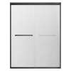 SMSBP607808F-MB Stratus 60-in x 78-in Bypass Shower Door With 5/16-in Full Frost Glass And Round Tube Handles, Matte Black