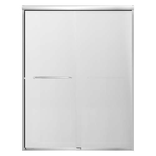 SMSBP607808F-PC Stratus 60-in x 78-in Bypass Shower Door With 5/16-in Full Frost Glass And Round Tube Handles, Polished Chrome
