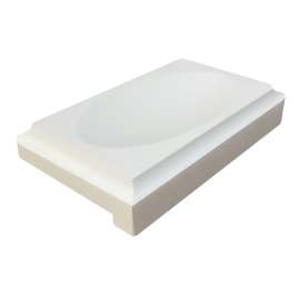 SMSD5-M 5-in x 3-in x 1-in Solid Surface Soap Dish