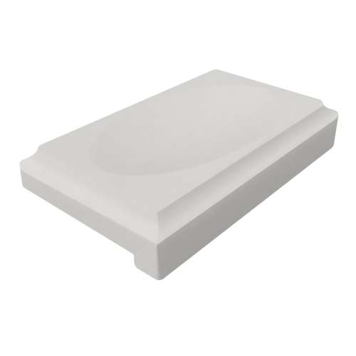 SMSD5-39 5-in x 3-in x 1-in Solid Surface Soap Dish, Grey