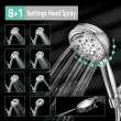 Samuel Müeller SMSGHS9F5-PC Greyson 5-in Nine Function Round Hand Shower, Polished Chrome