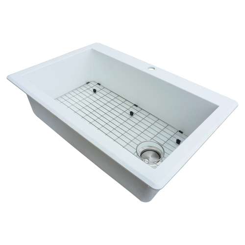 Samuel Müeller TSGRSS 28-in x 15-in x 1-in Stainless Steel Bottom Sink Grid For SMRTSS3322, SMRUSS3118 silQgranite Kitchen Sinks
