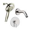 SMSPM3R-BN Theo Single Function Round ADA Pressure Balance With Magnetic Docking Hand Showerhead Set, Brushed Nickel