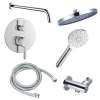 Samuel Müeller SMSPRK129H-2-PC Sadie Two Function Round ADA Pressure Balance With Hand Shower Set, Polished Chrome