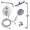 SMSPRK129HB-2-PC Sadie Two Function Round ADA Pressure Balance With Hand Shower On Bar Set, Polished Chrome