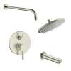 Samuel Müeller SMSPRK129T-2-BN Sadie Two Function Round ADA Pressure Balance Shower And Tub Set, Brushed Nickel