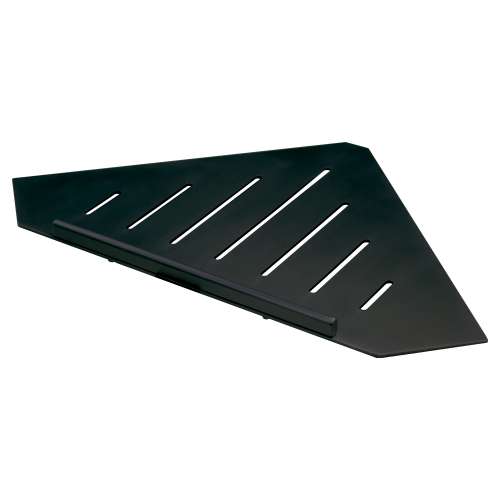 SMSSC-MB 12-in x 7-in x 1-in Stainless Steel Corner Shower Shelf, Matte Black