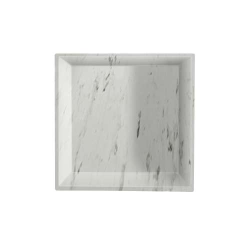 Samuel Mueller 14-in x 14-in Monterey Solid Surface Storage Pod, Carrara
