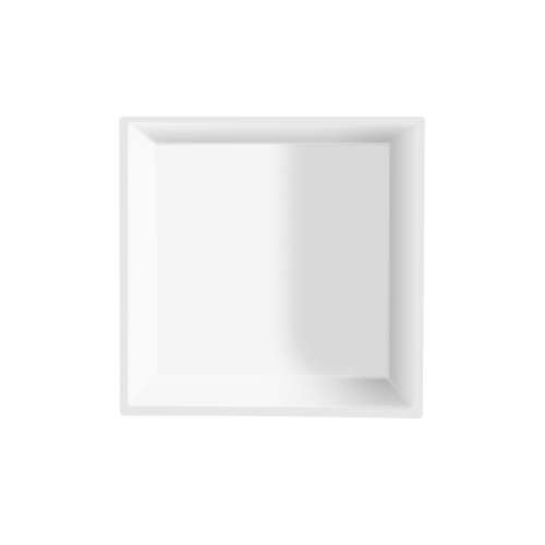 SMSSP1414-PW11 BelAir 14-in x 4-in x 14-in Solid Surface Storage Pod, Pure White