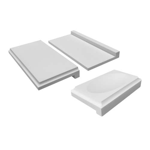 SMSSTK8-M 8-in x 4-in x 1-in Solid Surface Shower Shelf and 5-in x 3-in x 1-in Solid Surface Soap Dish Kit