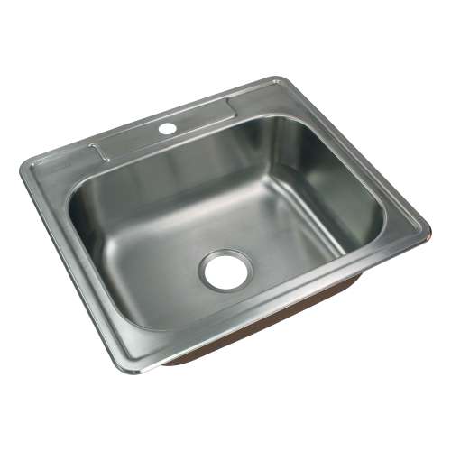 Samuel Müeller Silhouette Stainless Steel 25 Drop-in Kitchen Sink Kit with Bottom Grids, Flip-Top Strainer, Flip-Top Disposal Strainer, - K-SMSTSB25228-M
