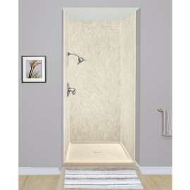 Silhouette 36-in X 36-in X 96-in Glue to Wall Shower Wall Kit - SMSWK363696-M