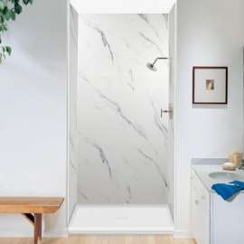 Silhouette 36-in X 48-in X 96-in Glue to Wall Shower Wall Kit - SMSWK483696-M