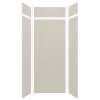 Silhouette 36-in x 36-in x 84/12-in Glue to Wall 3-Piece Transition Shower Wall Kit, Linen