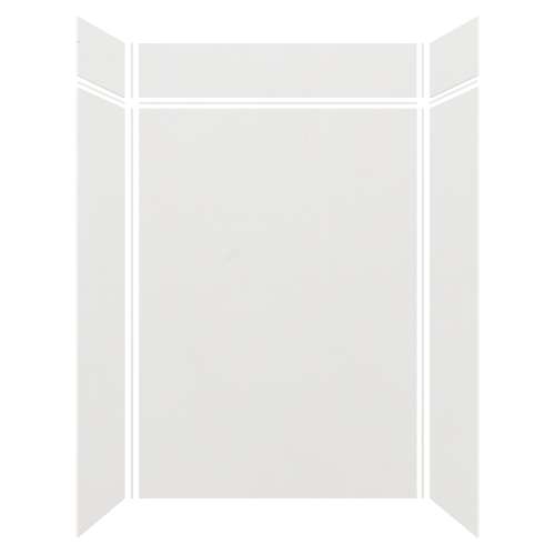 Silhouette 60-in x 36-in x 84/12-in Glue to Wall 3-Piece Transition Shower Wall Kit, Grey