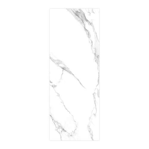 SMTW3996-KI01HCA Trinity 39-in x 96-in Continous Pattern Shower Wall Panel A, White Carrara (Ultra Honed)