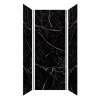 Samuel Mueller Trinity 36-in X 36-in X 96-in Shower Wall Kit, Glossy Black Carrara