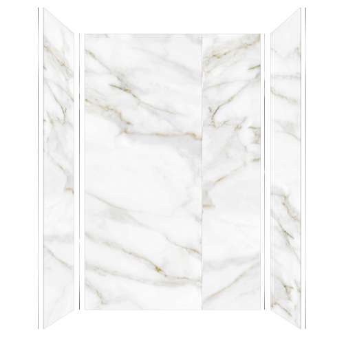 SMTWK603696-KI80H Trinity 60-in x 36-in x 96-in 4-Piece Shower Wall Kit, Everest Gold (Honed)