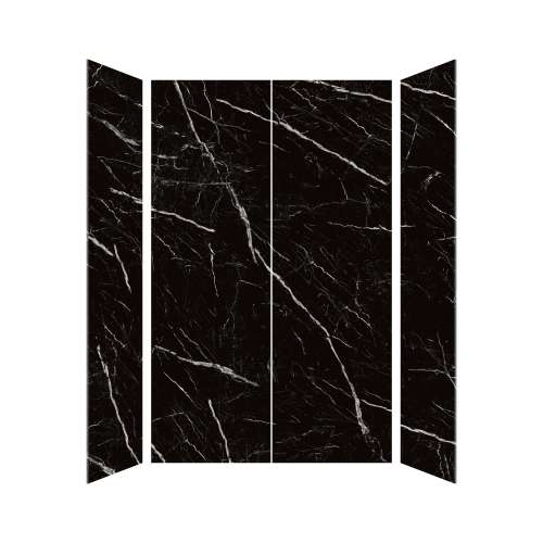 SMTWK603696C-KI03G Trinity 60-in x 36-in x 96-in 4-Piece Shower Wall Kit, Black Carrara (Glossy)