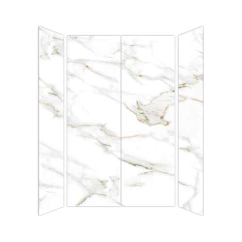 SMTWK603696C-KI80H Trinity 60-in x 36-in x 96-in 4-Piece Shower Wall Kit, Everest Gold (Honed)