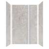 Trinity 60-in X 36-in X 96-in Shower Wall Kit with Weaver Grey Deco Strip, Matte Textured Concrete
