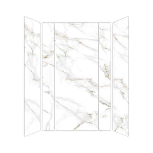 SMTWKE603696-KI80H Trinity Eco 60-in x 36-in x 96-in 3-Piece Shower Wall Kit, Everest Gold (Honed)