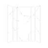 SMTWKECT603696-KI01G Trinity Eco 60-in x 36-in x 96-in Foldable 5-Piece Shower Wall Kit, White Carrara (Glossy)