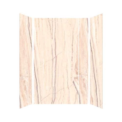 SMTWKECT603696-KI32G Trinity Eco 60-in x 36-in x 96-in Foldable 5-Piece Shower Wall Kit, Sabana Creme (Glossy)