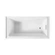 SMUATLN603622-R Unabella AFR 60-in x 36-in x 22-in Alcove Acrylic Bathtub With Right Hand Drain, White (Glossy)