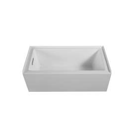 SMUATLN603015-M Unabella 60-in x 30-in x 15-in Alcove Acrylic Bathtub With Drain, White (Glossy)