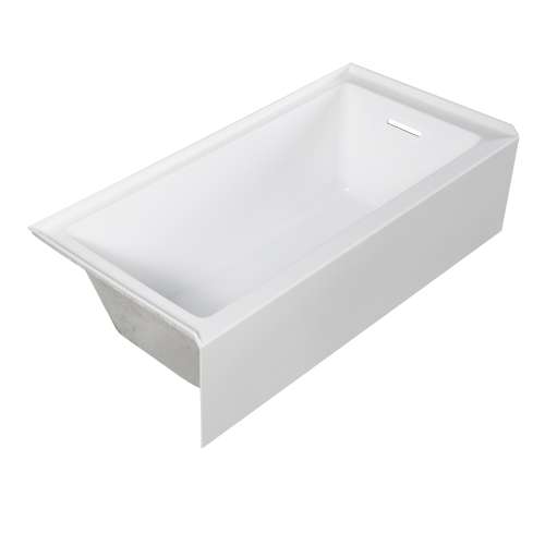 Samuel Müeller SMUATLN603215-R Unabella 60-in x 32-in x 15-in Alcove Acrylic Bathtub With Right Hand Drain, White (Glossy)