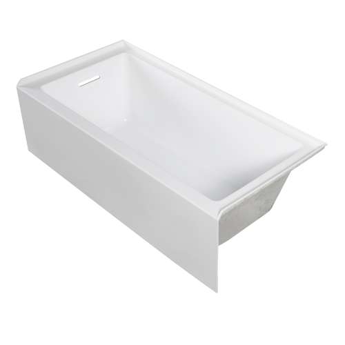 Samuel Müeller SMUATLN603217-L Unabella AFR 60-in x 32-in x 17-in Alcove Acrylic Bathtub With Left Hand Drain, White (Glossy)