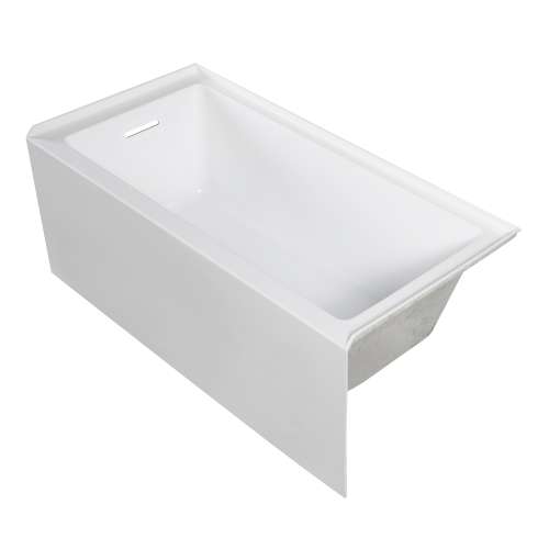 Samuel Müeller SMUATLN603222-L Unabella AFR 60-in x 32-in x 22-in Alcove Acrylic Bathtub With Left Hand Drain, White (Glossy)