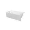 SMUATLN603620-L Unabella 60-in x 36-in x 20-in Alcove Acrylic Bathtub With Left Hand Drain, White (Glossy)