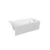 SMUATLN603620-R Unabella 60-in x 36-in x 20-in Alcove Acrylic Bathtub With Right Hand Drain, White (Glossy)