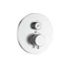 Samuel Müeller SMVAT1R-BN ArgoTherm Single Function Round Thermostatic Valve And Trim With Push Buttons, Brushed Nickel