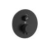 Samuel Müeller SMVAT1R-MB ArgoTherm Single Function Round Thermostatic Valve And Trim With Push Buttons, Matte Black