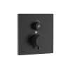 Samuel Müeller SMVAT1S-MB ArgoTherm Single Function Square Thermostatic Valve And Trim With Push Buttons, Matte Black