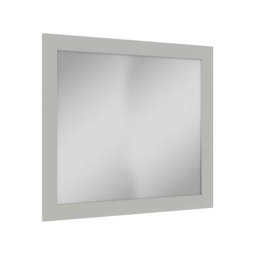 SMVM3634-MR-FR01-LG 36-in x 34-in Remington Framed Vanity Mirror, Light Grey