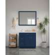 SMVM4234-MR-FR02-NB 42-in x 34-in Latitude Framed Vanity Mirror, Navy Blue