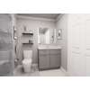 SMVS36-ADA-ASM-FR02-LG Framington 36-in x 21-in x 33-in Assembled Latitude Double Door Double Drawer Front ADA Vanity Sink Base Cabinet, Light Grey