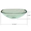 Samuel Müeller Salinas Glass 16.5-in Square Vessel Sink