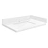 SMVT31-36.75x22-1RU-C01 Mini Custom Quartz 31-36.75-in x 22-in Vanity Top with Hensley Bowl, Mia White