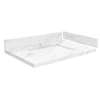 SMVT31-36.75x22-1RU-M10 Mini Custom Quartz 31-36.75-in x 22-in Vanity Top with Hensley Bowl, White Carrara
