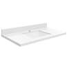 SMVTQU3122-1-C01 31-in x 22-in Vanity Top with Single Faucet Hole, Mia White