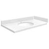 SMVT43-48.75x22-1MU-C01 Mini Custom Quartz 43-48.75-in x 22-in Vanity Top with Millwood Bowl, Mia White